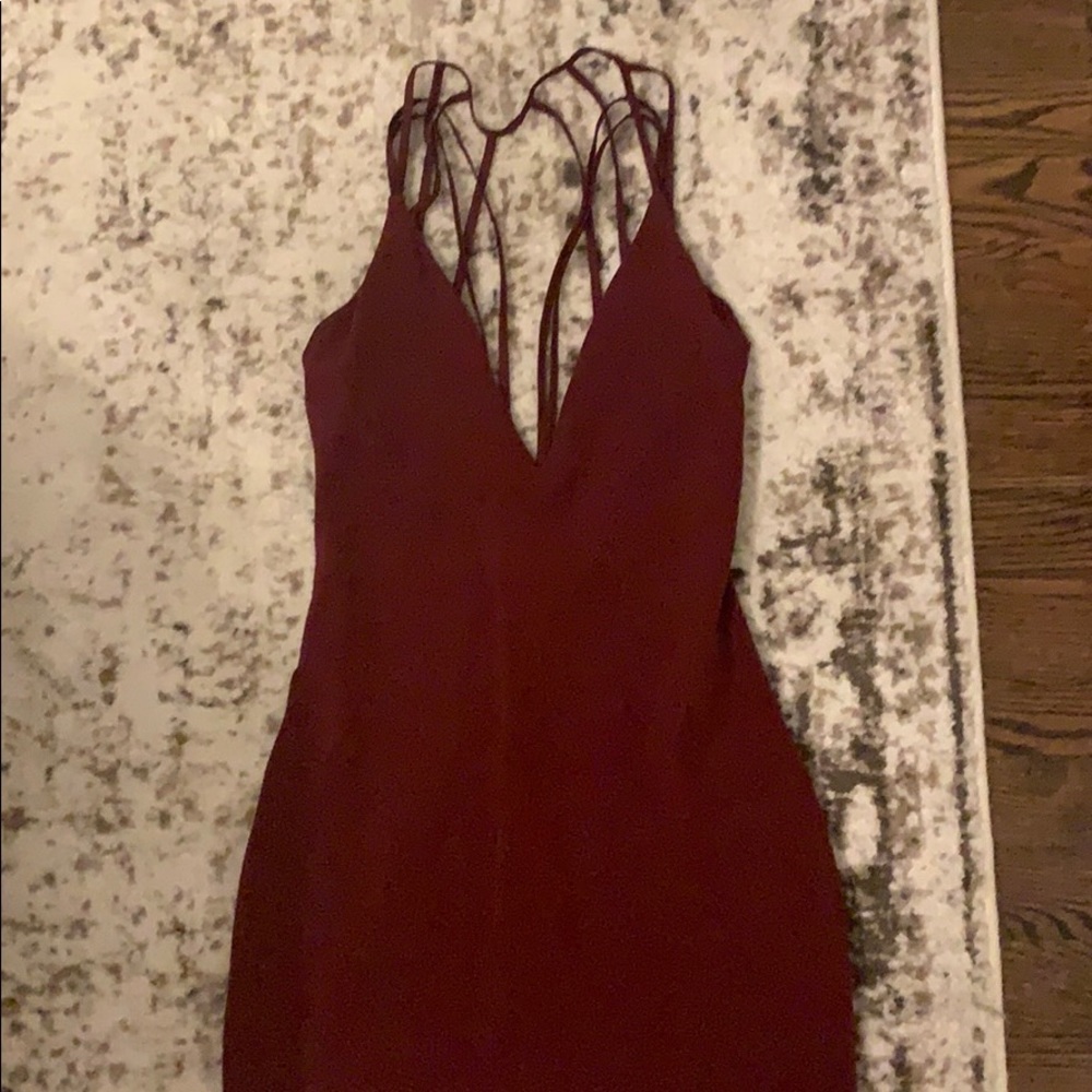 Maroon strapped dress